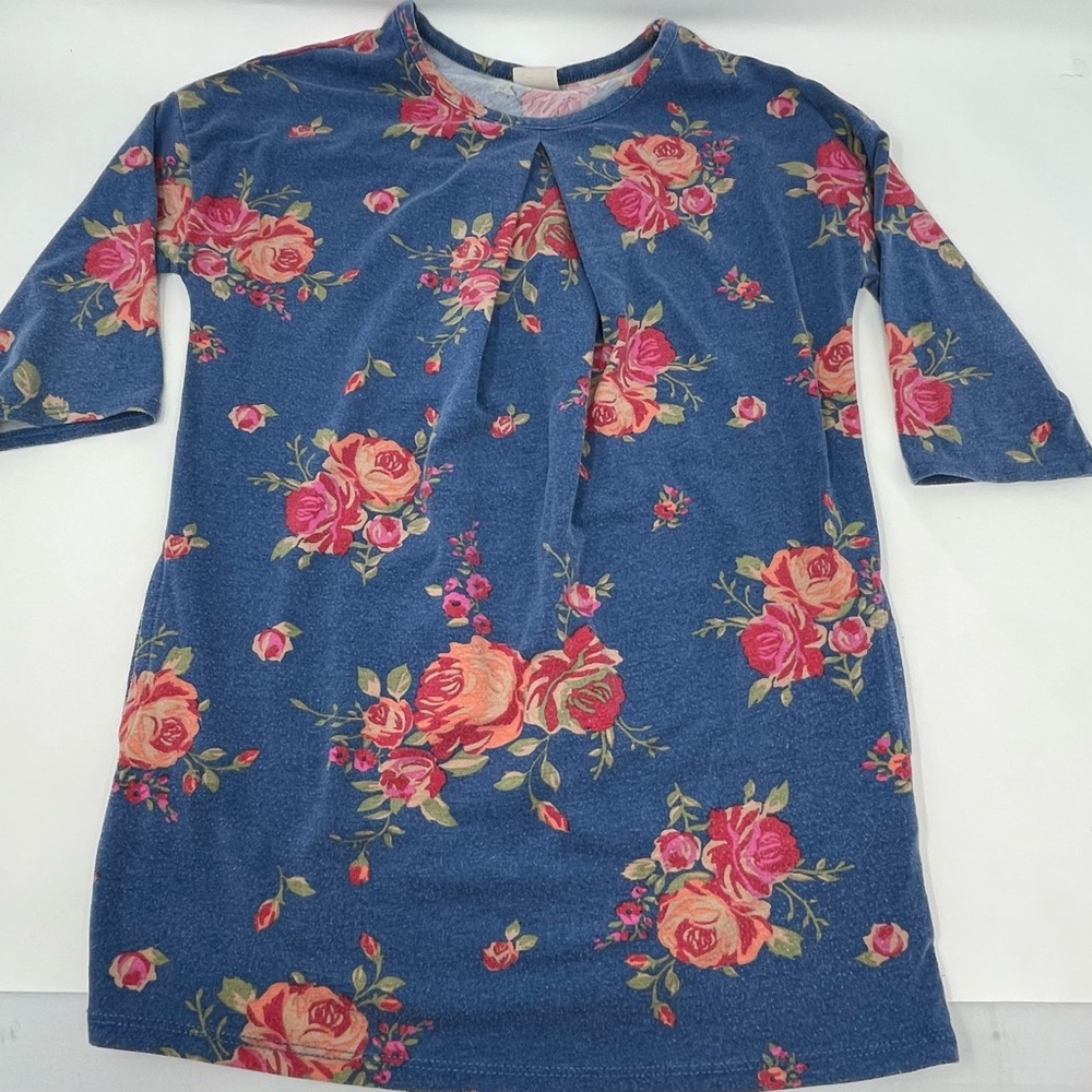 TUCKER + TATE: Long-Sleeve Dress, Size: 7. Floral Pattern